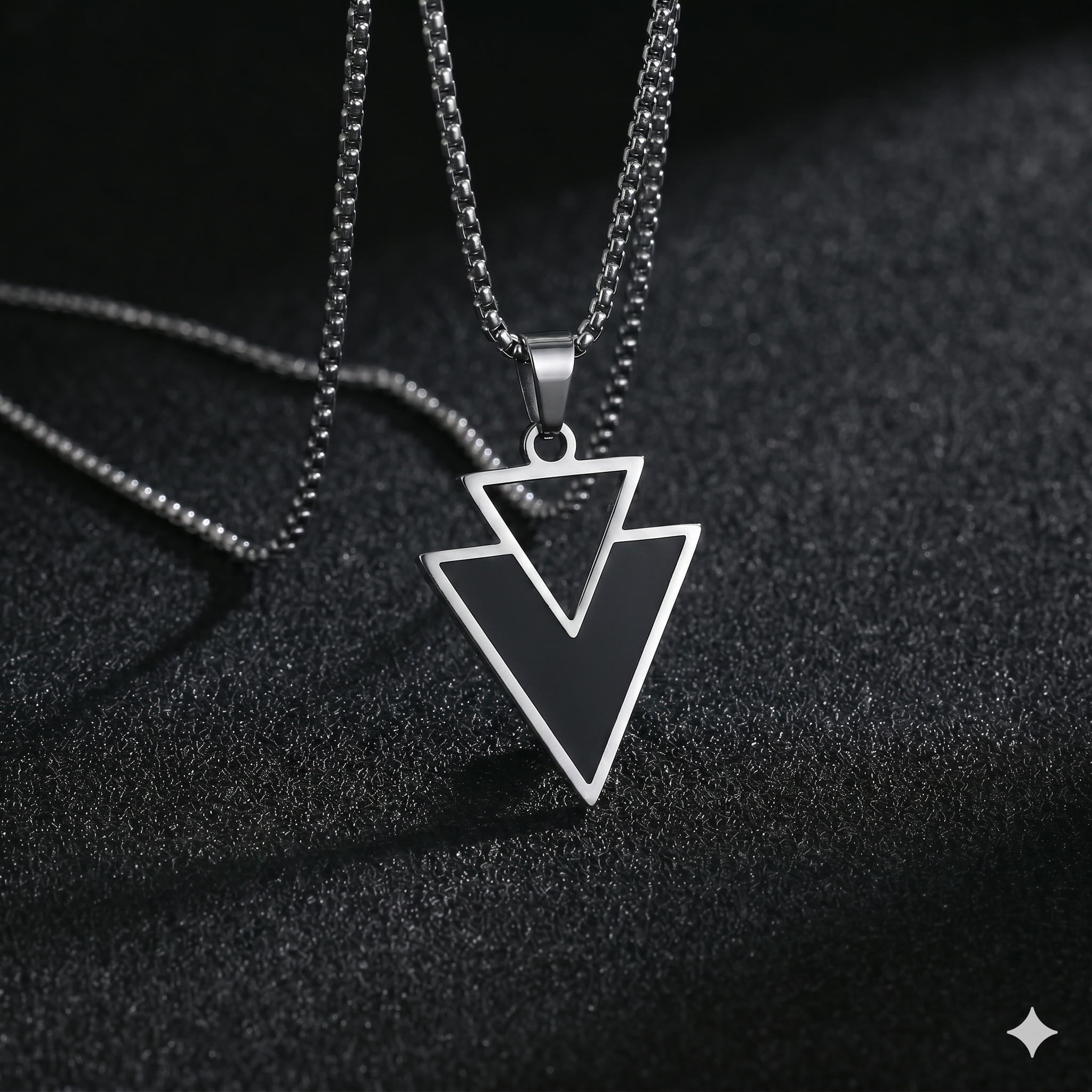 Triangle Pendant Necklace for Men & Women | Stainless Steel