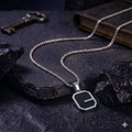 Black Octagon Pendant Necklace — Dark Minimal | Men & Women